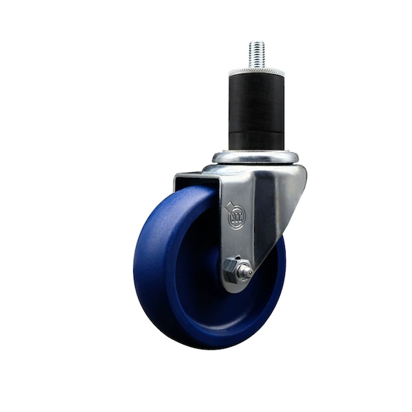 Service Caster 4'' SS Solid Poly Wheel Swivel 1-3/4'' Expanding Stem Caster SCC-SSEX20S414-SPUS-134 - main